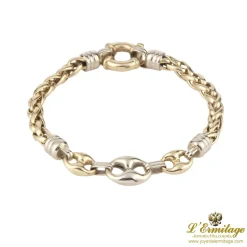 PULSERAS Pulsera cordón oro amarillo oro blanco broche marinero