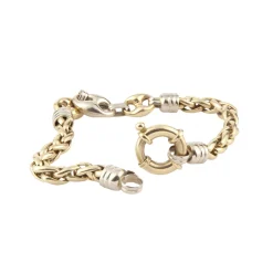 PULSERAS Pulsera cordón oro amarillo oro blanco broche marinero
