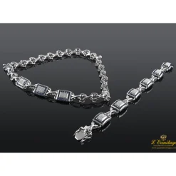 PULSERAS Pulsera de oro blanco diamantes y zafiros