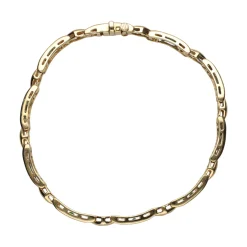 PULSERAS Pulsera en oro amarillo con esmeraldas y brillantes.
