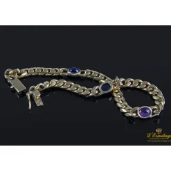 PULSERAS Pulsera en oro amarillo con rubí y zafiros