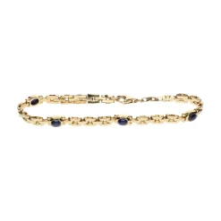PULSERAS Pulsera en oro amarillo y zafiros.