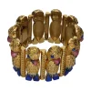 PULSERAS Pulsera en oro amarillo con detalles en formas de loro.
