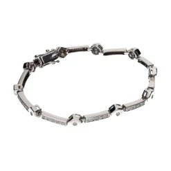 PULSERAS Pulsera en oro blanco con brillantes.