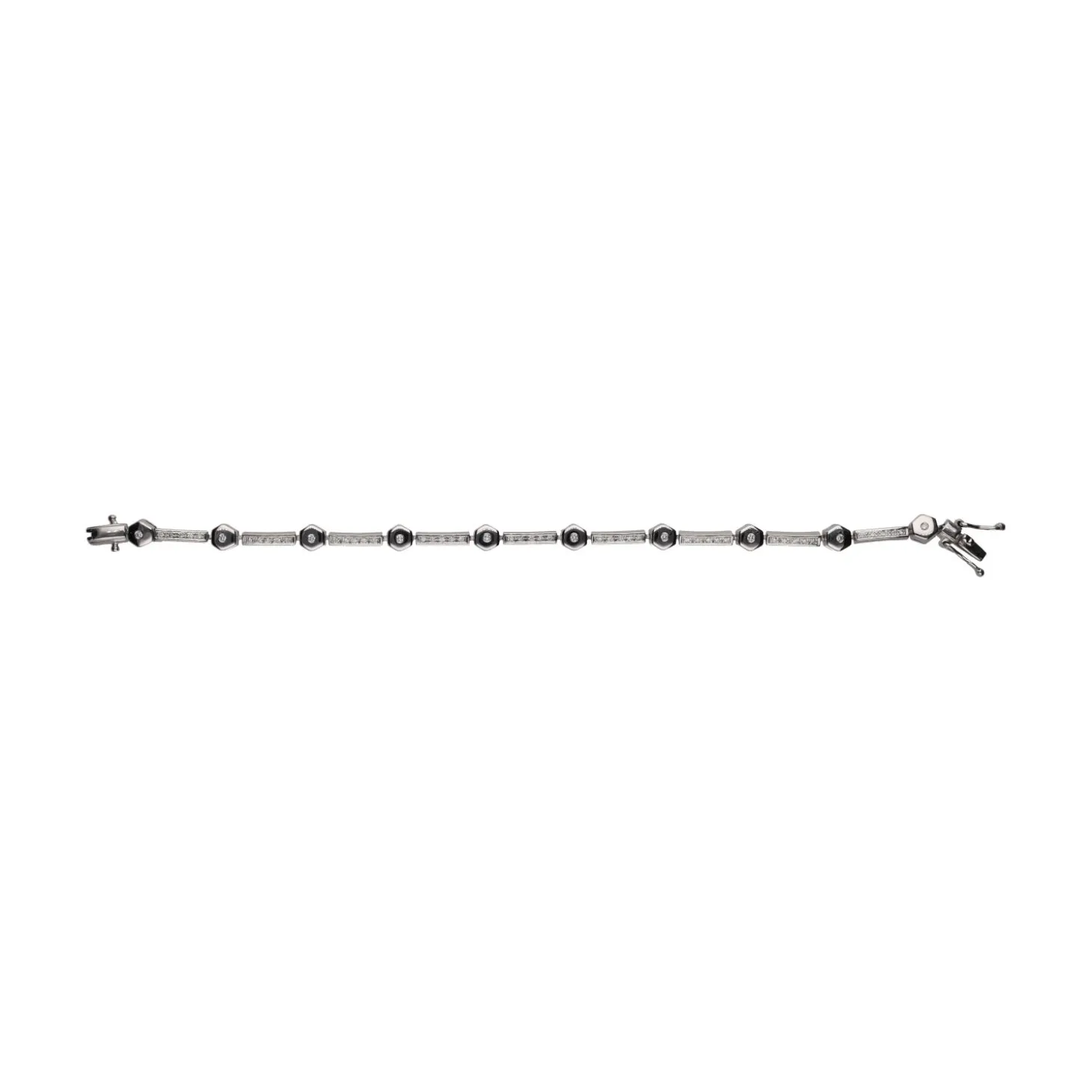 PULSERAS Pulsera en oro blanco con brillantes.