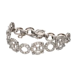 PULSERAS Pulsera en oro blanco con diamantes naturales.