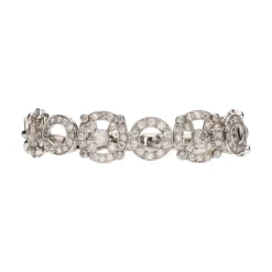 PULSERAS Pulsera en oro blanco con diamantes naturales.