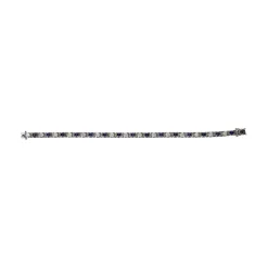 PULSERAS Pulsera en oro blanco con zafiros y brillantes.