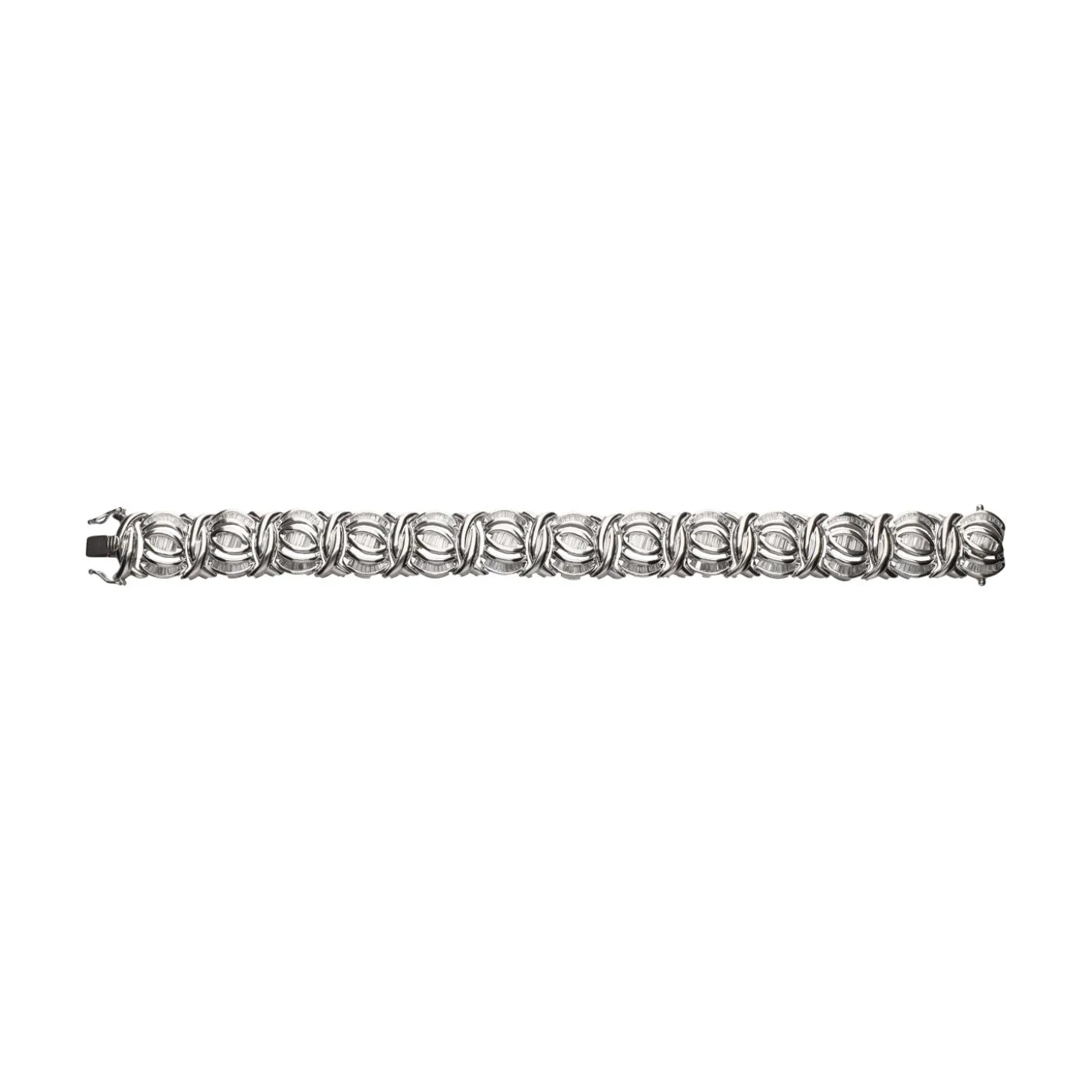 PULSERAS Pulsera en oro blanco y diamantes naturales.
