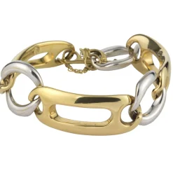 PULSERAS Pulsera eslabones oro amarillo y oro blanco
