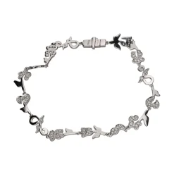 PULSERAS Pulsera firmada por tous en oro blanco con diamantes.