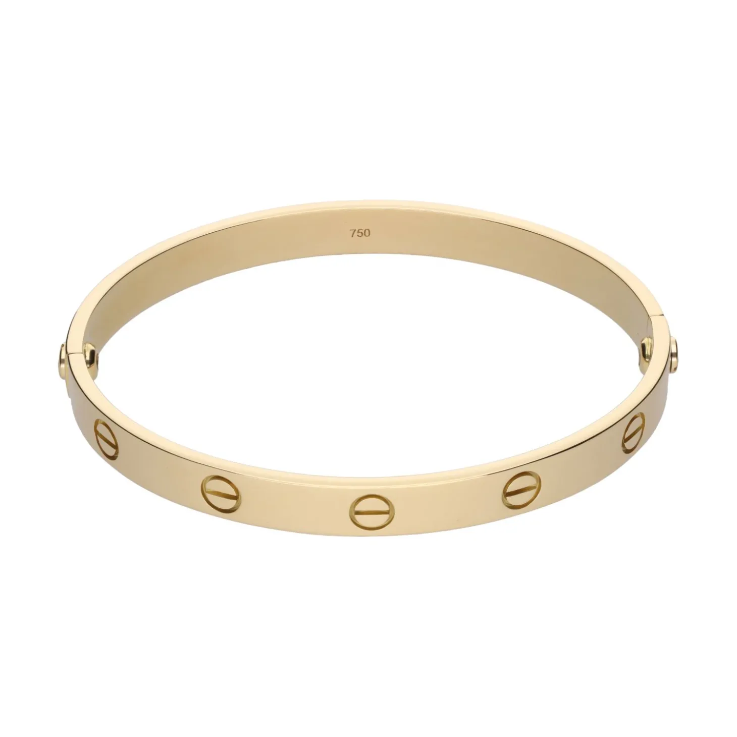 PULSERAS Pulsera love de cartier en oro amarillo. Talla 18.