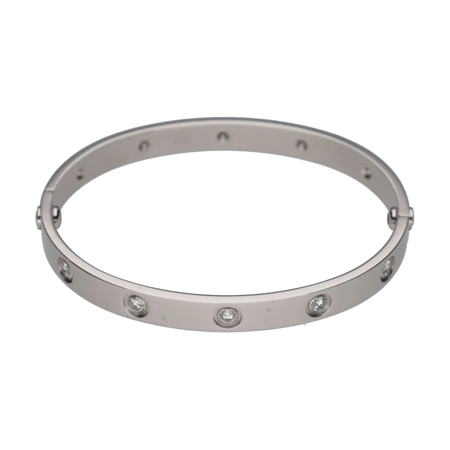 PULSERAS Pulsera love de cartier con brillantes. Talla 17.
