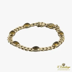 PULSERAS Pulsera oro amarillo y cuarzos citrinos