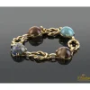 PULSERAS Pulsera oro amarillo con cuentas