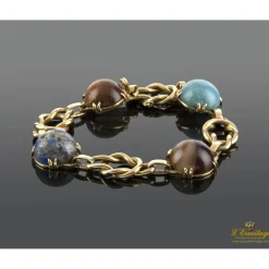 PULSERAS Pulsera oro amarillo con cuentas