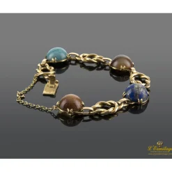 PULSERAS Pulsera oro amarillo con cuentas