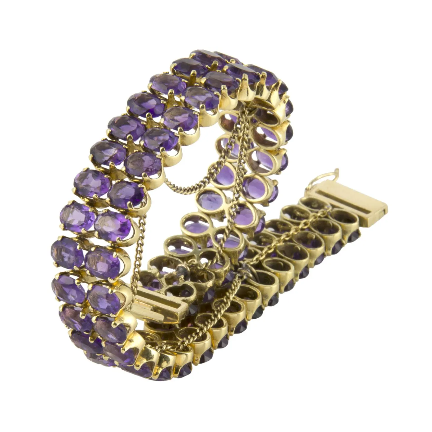 PULSERAS Pulsera oro amarillo y amatistas