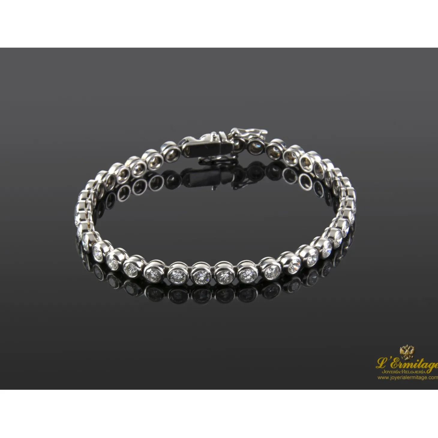PULSERAS Pulsera oro blanco riviere.