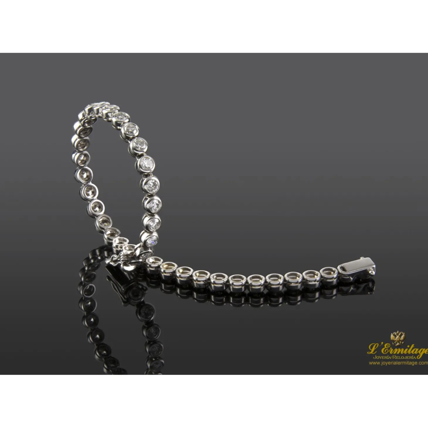 PULSERAS Pulsera oro blanco riviere.