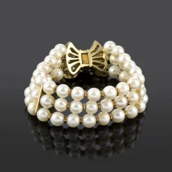 PULSERAS Pulsera perlas con broche de diamantes
