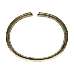 PULSERAS Pulsera rígida en oro amarillo y oro blanco detalles panteras.