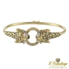 PULSERAS Pulsera rígida oro amarillo leopardos esmaltados