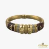 PULSERAS Pulsera rígida oro amarillo mate diamantes y esmalte