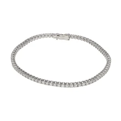PULSERAS Pulsera riviere en oro blanco con brillantes.