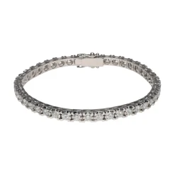 PULSERAS Pulsera riviere en oro blanco con brillantes.
