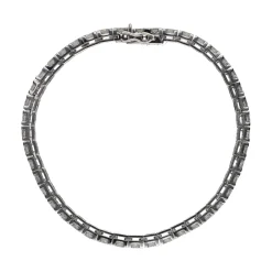 PULSERAS Pulsera riviere en oro blanco con brillantes.