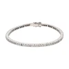 PULSERAS Pulsera riviere en oro blanco y brillantes.