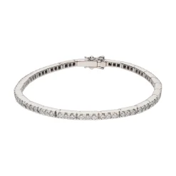 PULSERAS Pulsera riviere en oro blanco y brillantes.
