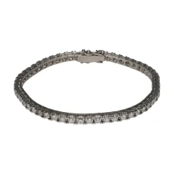PULSERAS Pulsera riviere en oro blanco con brillantes.
