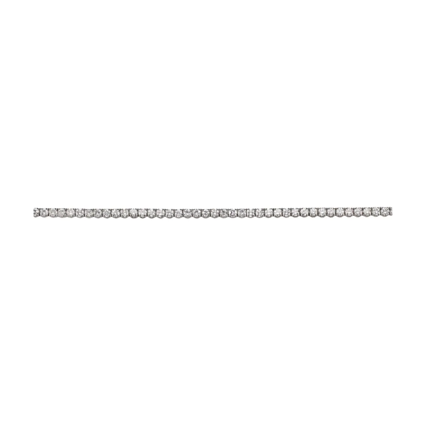 PULSERAS Pulsera riviere en oro blanco con brillantes.