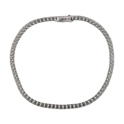 PULSERAS Pulsera riviere en oro blanco con brillantes.