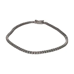PULSERAS Pulsera riviere en oro blanco con brillantes.