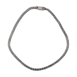 PULSERAS Pulsera riviere en oro blanco con brillantes.
