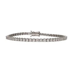 PULSERAS Pulsera riviere en oro blanco con brillantes.