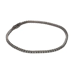 PULSERAS Pulsera riviere en oro blanco con brillantes.
