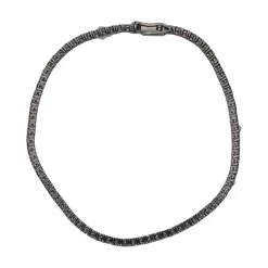 PULSERAS Pulsera riviere en oro blanco con brillantes.