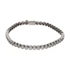PULSERAS Pulsera riviere en oro blanco con brillantes.