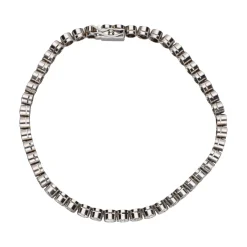 PULSERAS Pulsera riviere en oro blanco con brillantes.