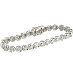PULSERAS Pulsera riviere oro blanco chatones.
