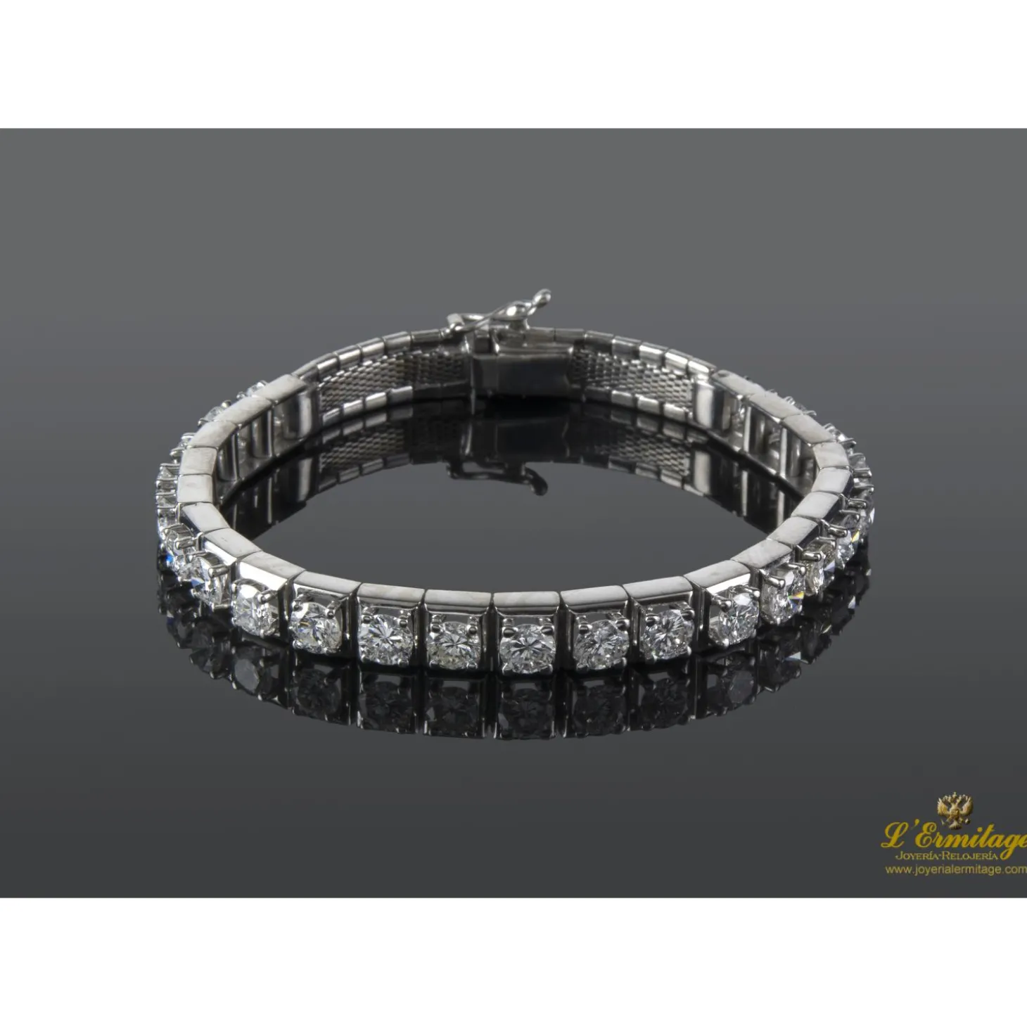 PULSERAS Pulsera riviere oro blanco