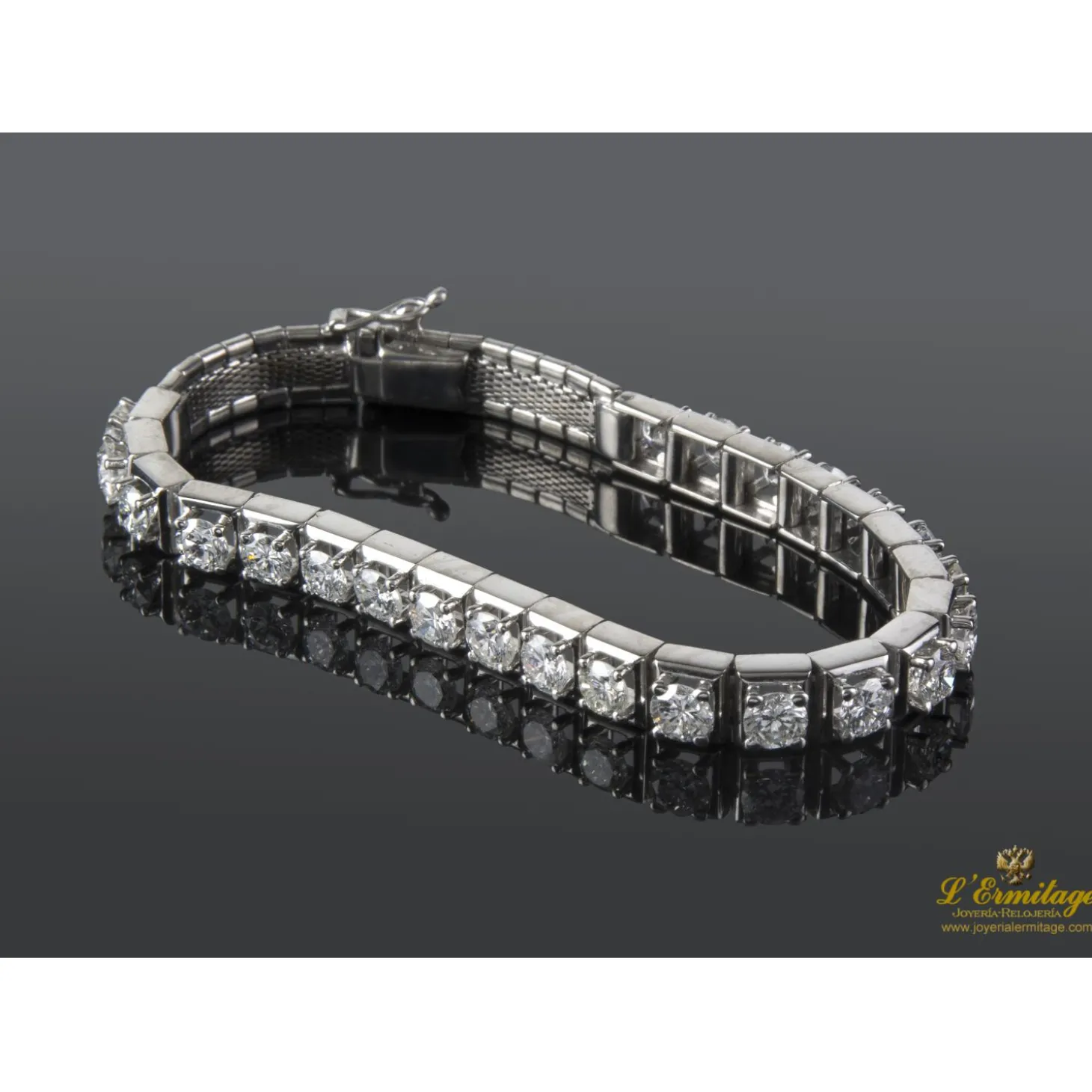 PULSERAS Pulsera riviere oro blanco