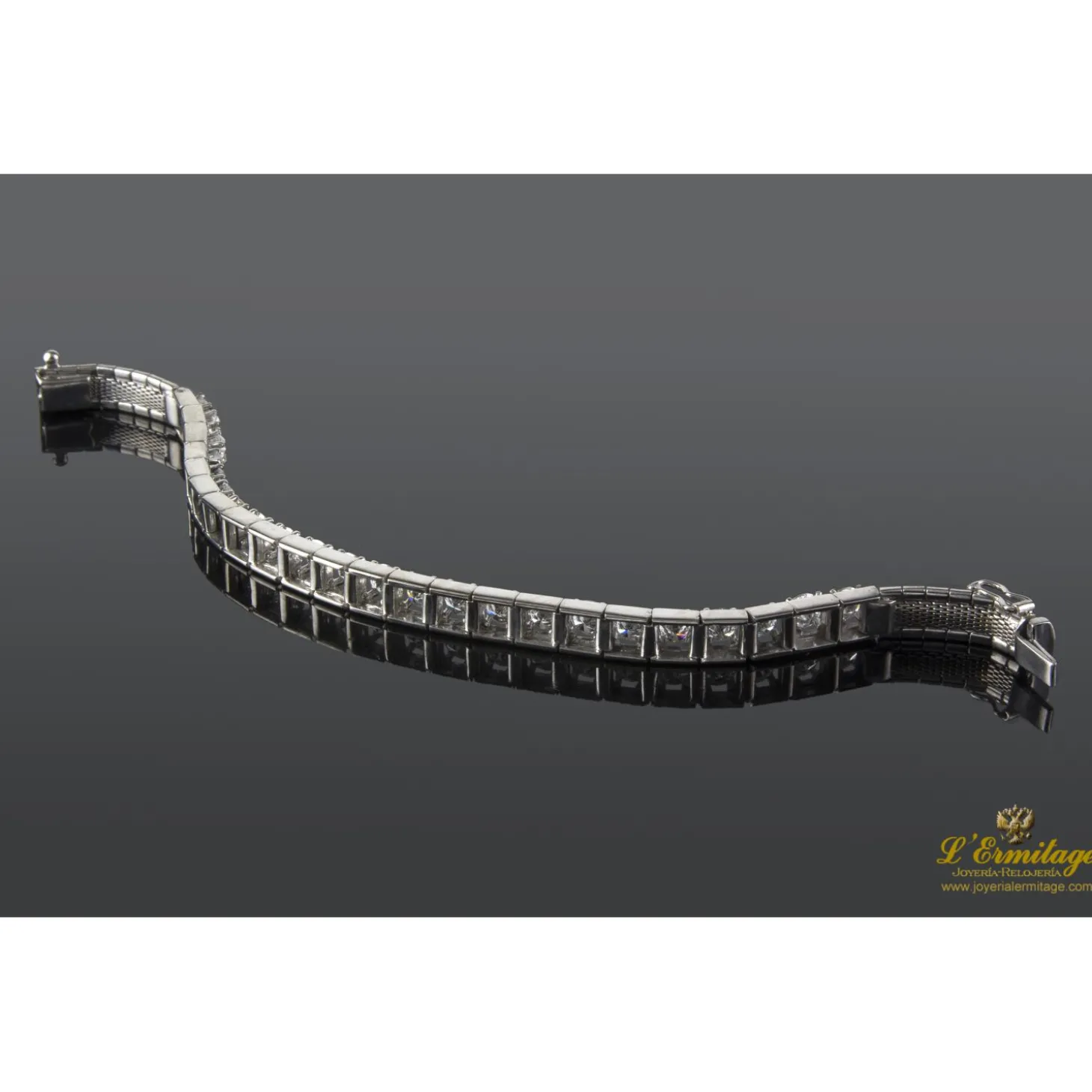 PULSERAS Pulsera riviere oro blanco