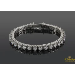 PULSERAS Pulsera riviere oro blanco y diamantes.