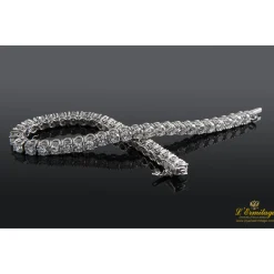 PULSERAS Pulsera riviere oro blanco y diamantes.