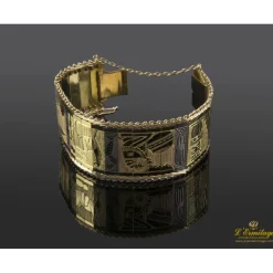 PULSERAS Pulsera tres oros brazo ancho